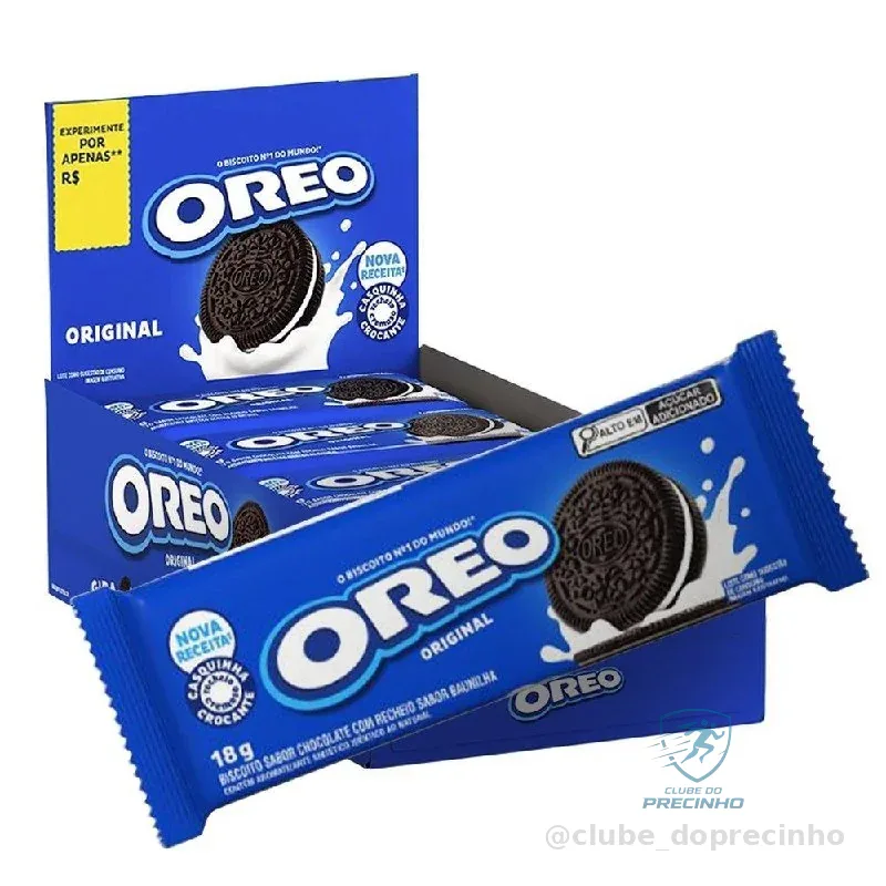 Biscoito Oreo Original Sabor Baunilha 18g - Display com 16 Unidades