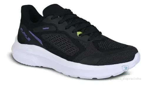 Tenis Rainha Play V Preto/roxo Lisa 36 Br