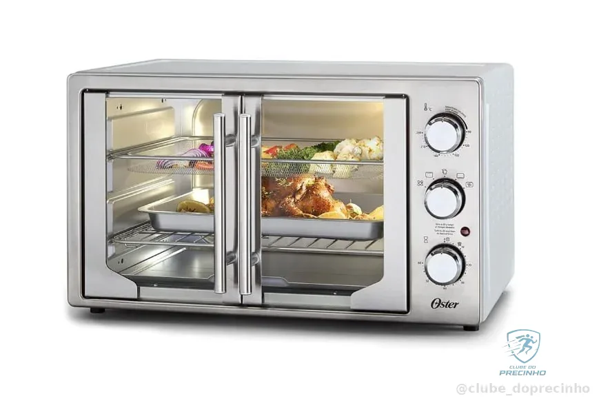 Forno e Fritadeira Sem Óleo Oster 42L French Door 2 em 1-127V