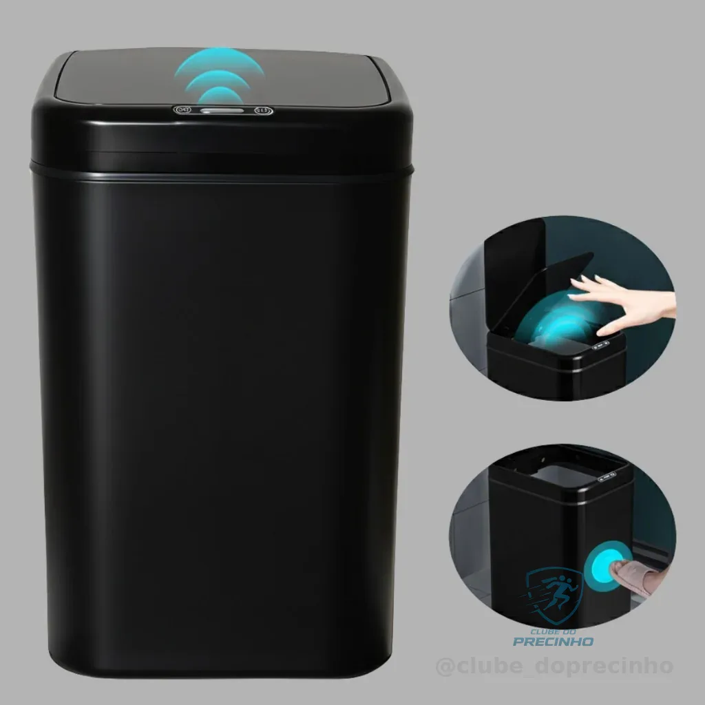 Lixeira Inteligente Sensor Automático Higiênica  Antiodor Design Moderno Uso Doméstico Escritório Shopee
