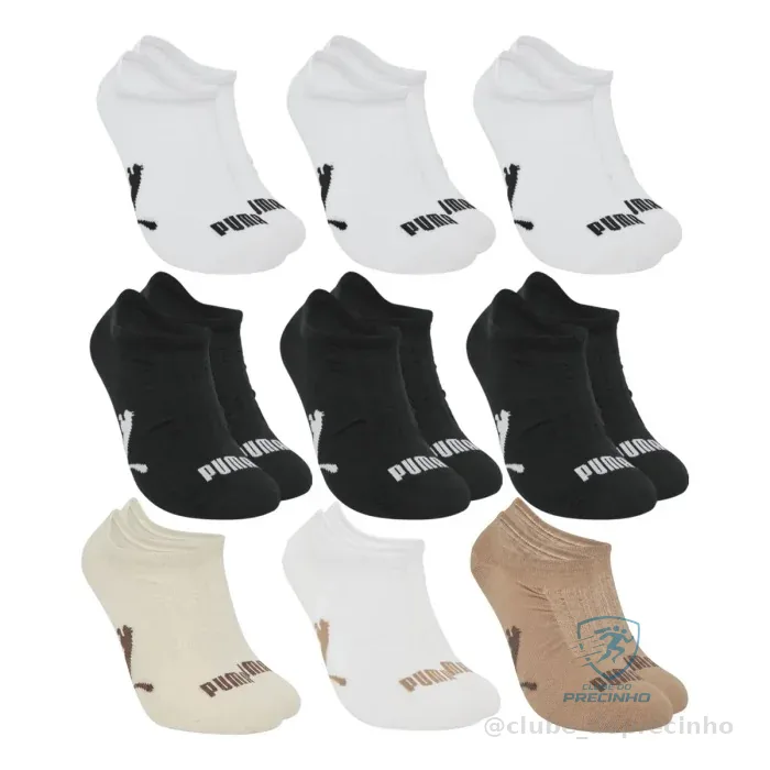 Kit 9 pares de meias invisíveis Puma Mercado Livre