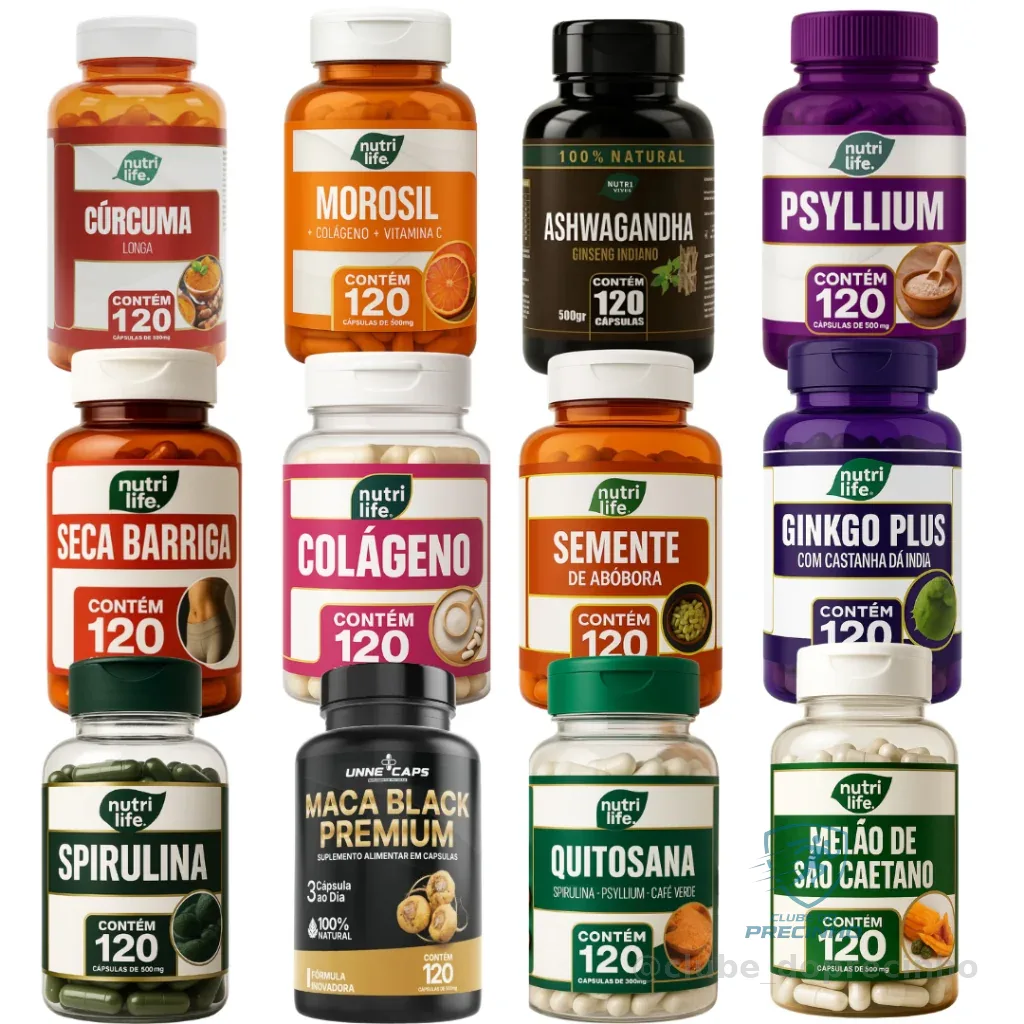 Suplemento Alimentar  Proteínas com Fibras e Enzimas- 120 cápsulas - 100% NATURAL Shopee
