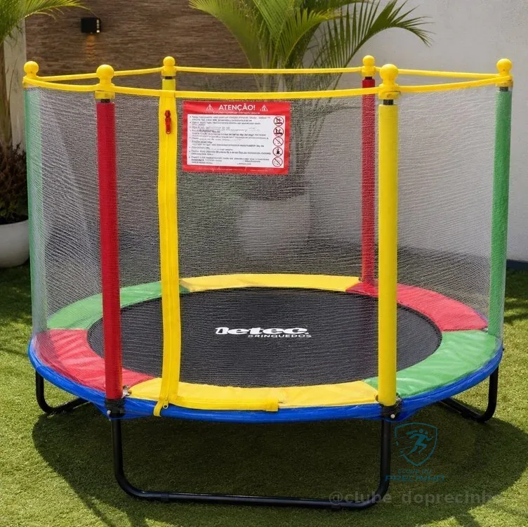 Cama Elástica Pula Pula Trampolim 1,52m com Rede Replay Kids