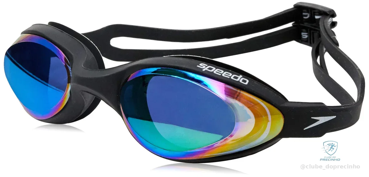 Óculos de Natação, Speedo, Hydrovision Mirror, Lentes Espelhadas com Proteção UV e Antifog, Vedação M