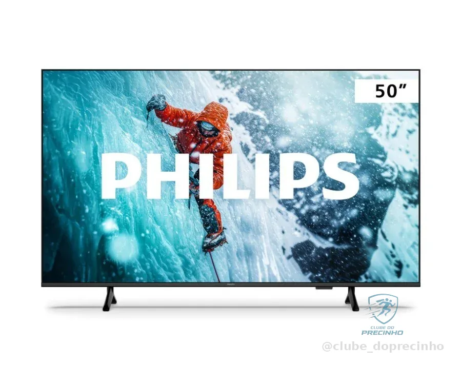 🔥 PARCELADO! PHILIPS Smart TV, 50" 4K, 50PUG7300, Comando de Voz, Bluetooth, HDR, Dolby Atmos, HDMI, USB, Wi-Fi