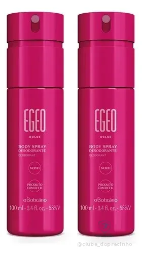 Combo Desodorante Body Spray Egeo Dolce 100ml (2 Unidades)