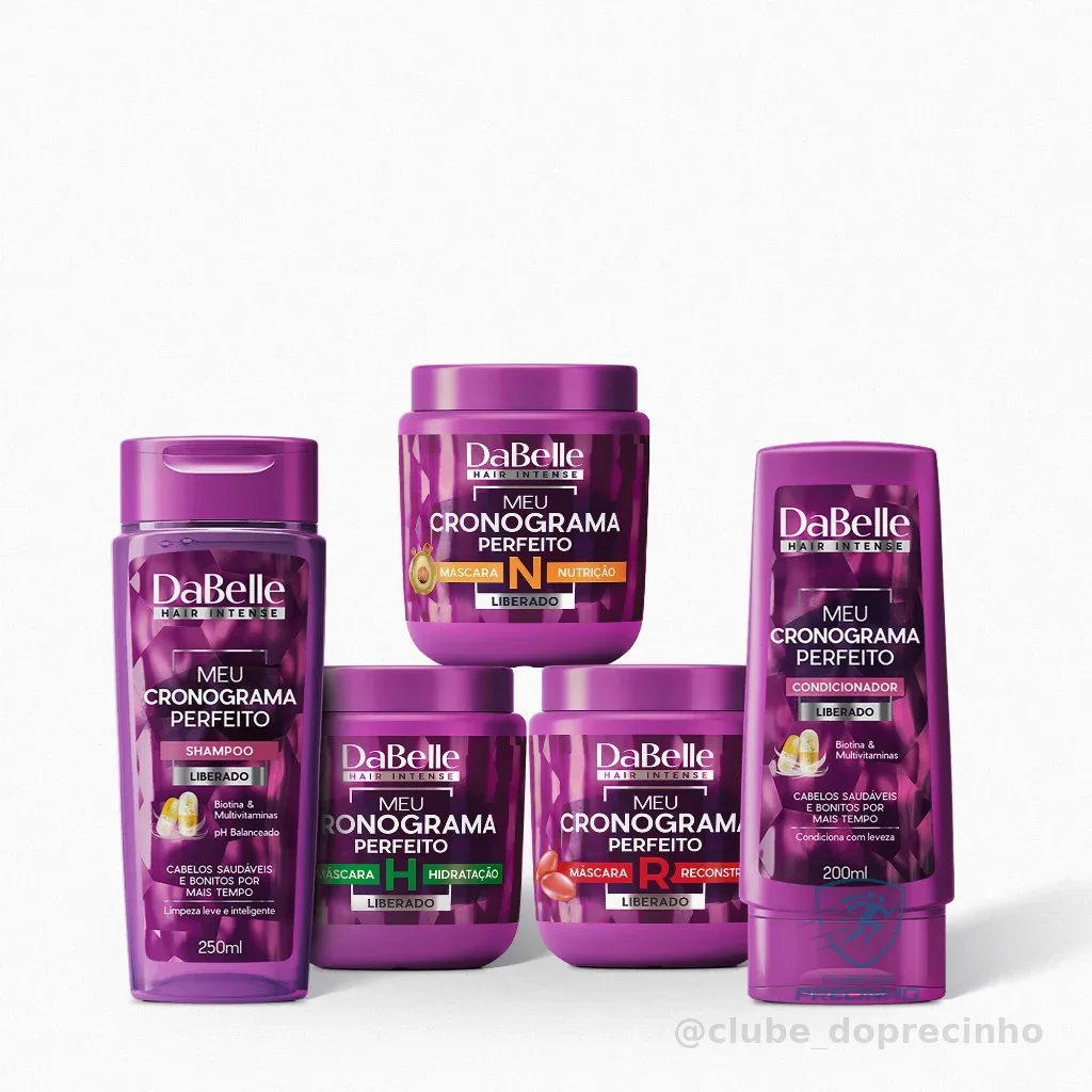 Kit Meu Cronograma Perfeito Dabelle Hair – 5 Produtos Shopee