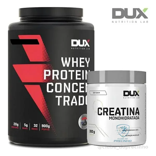 Kit Dux Whey 900g e Creatina 300g Mercado Livre