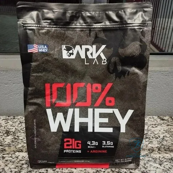 100% Whey Concentrado 900g Refil Sabor Chocolate - Dark Lab Mercado Livre