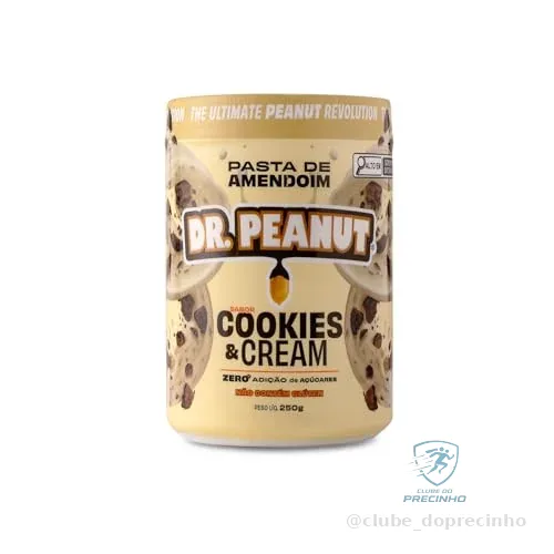 DR. Peanut Pasta de Amendoim Cookies and Cream 250G - Com Whey Protein
