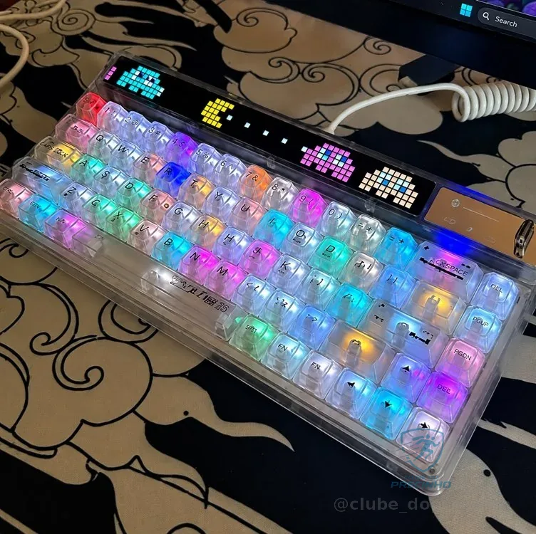 Teclado Gamer Mecânico Machenike Kt68-b68w Pro Switch White Branco/transparente Inglês Us Mercado Livre