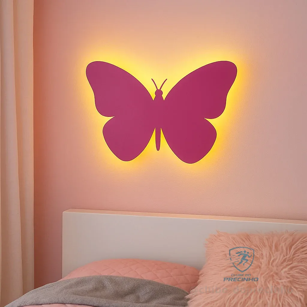 Luminária Led Borboleta Sem Fio Abajur Infantil Decorativo para Quarto de Menina Shopee