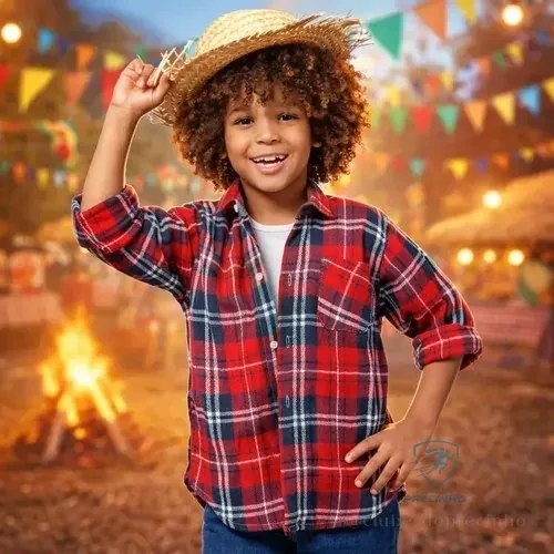 Camisa Xadrez Menino Infantil Juvenil Manga Longa Flanelada V1 10
