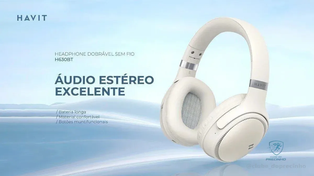 Headphone Havit H630bt Bluetooth 5.3 On-ear 3d 55h Cor Manteiga/off White