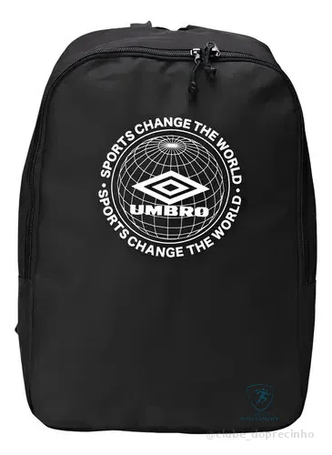 Mochila Masculina Umbro Change The World Preto Executiva Desenho Do Tecido Lisa Liso
