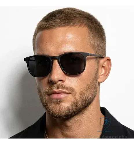 Kit Oculos De Sol Original Cacife Brand Quadrado Premium Uv
