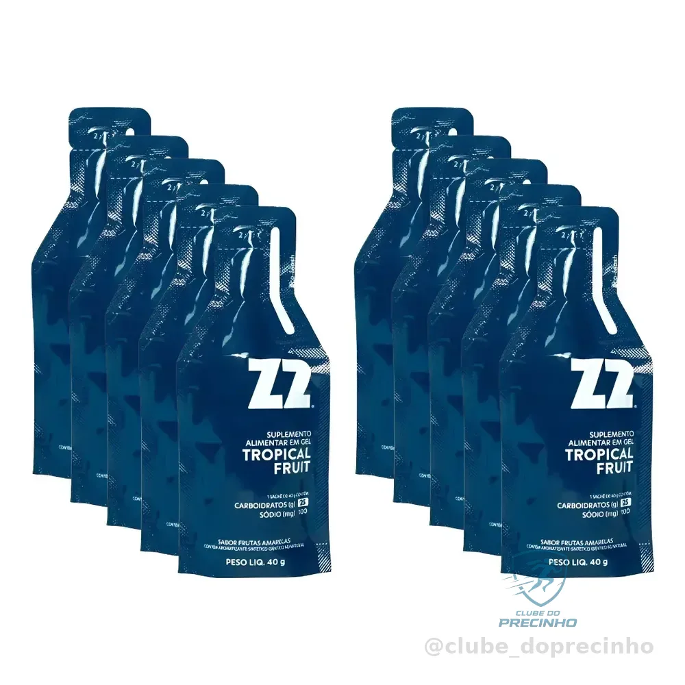 Energy Gel Z2 Display 10 Unidades 25carb - 400g Sabor Frutas Tropicais