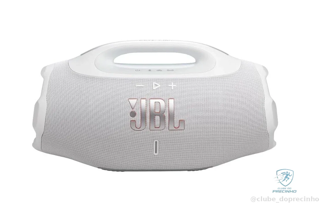 Caixa de Som JBL Boombox 4 Bluetooth, Branca | Som JBL Pro, AI Sound Boost, Graves Personalizáveis, Bateria de até 34h, IP68, Áudio Lossless