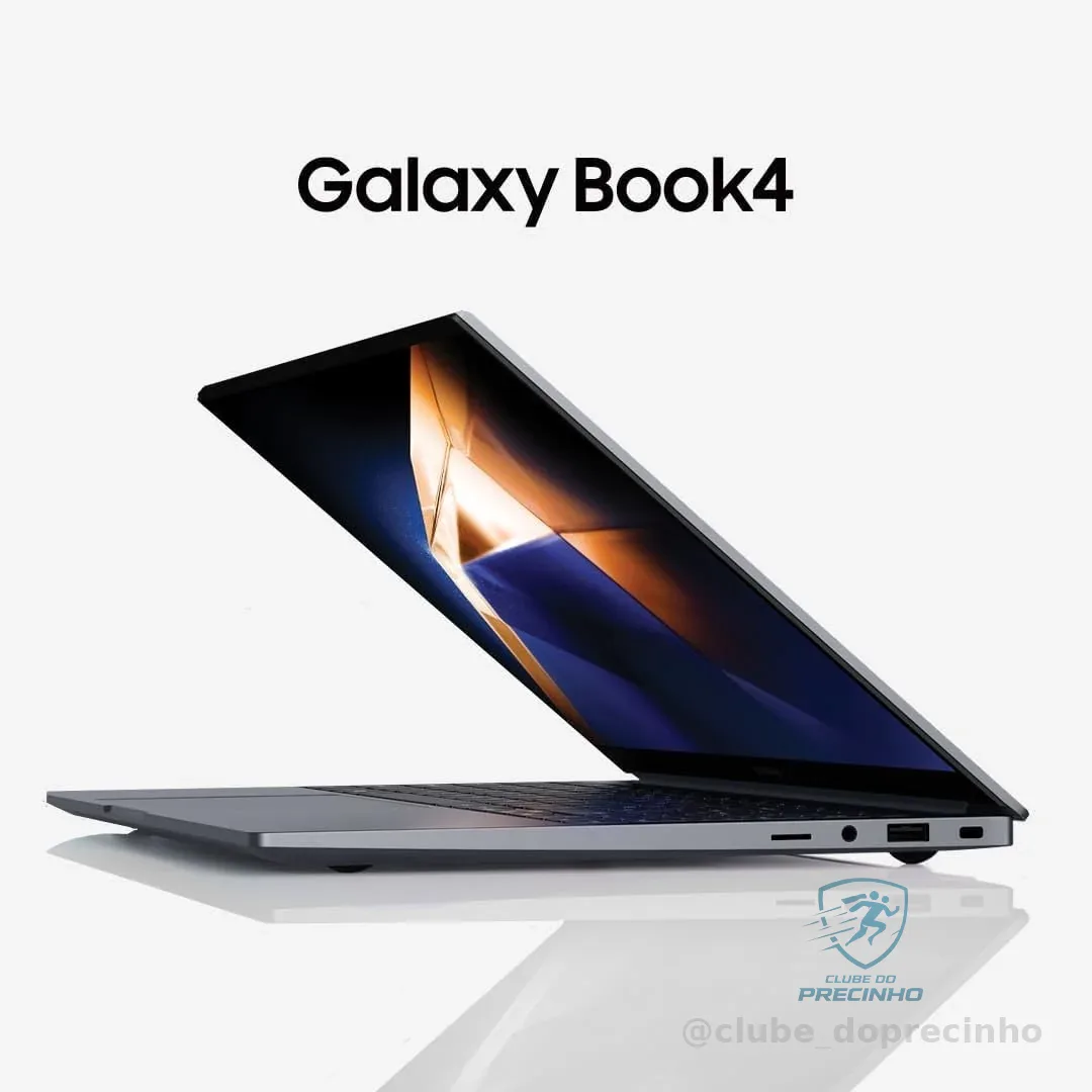 🔥 PARCELADO! Samsung Galaxy Book4 Intel® Core™ i5-1335U, Windows 11 Home, 8GB, 512GB SSD, Iris Xe, 15.6'' Full HD LED, 1.55kg.