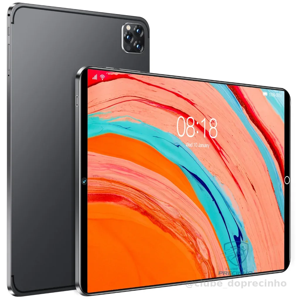 Tablet 12+512 GB HD 10,1 Polegadas Tela Grande PC Android Dual SIM Card WIFI  Online 4G Shopee