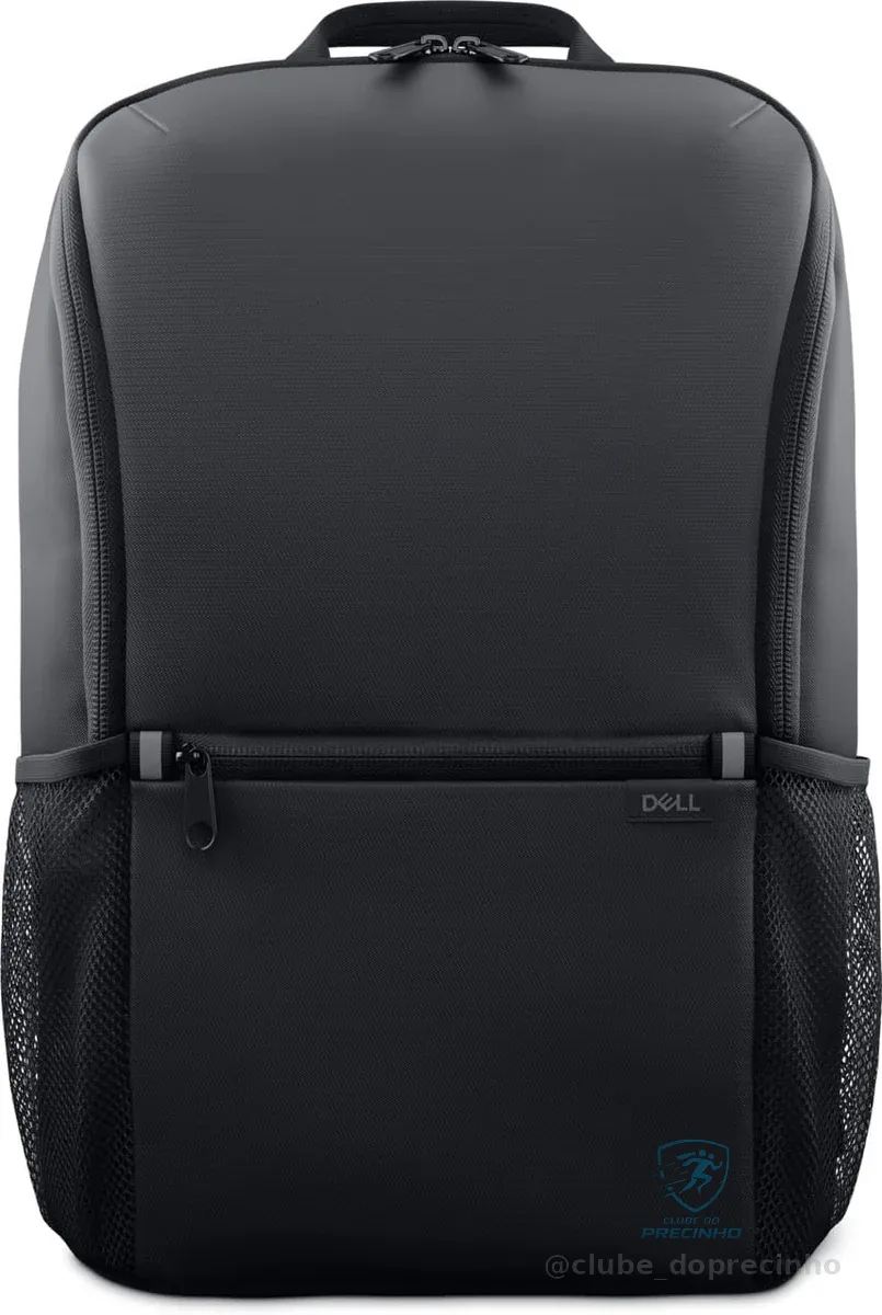 🔥 PARCELADO! Dell EcoLoop Mochila para Notebook 14–16", Material Reciclado Resistente à Água, 18L, Proteção 360º, Organizadores e Detalhes Refletivos para Uso Diário e Profissional, Sustentável, Preta