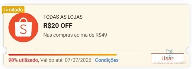 🔥 Cupom Shopee