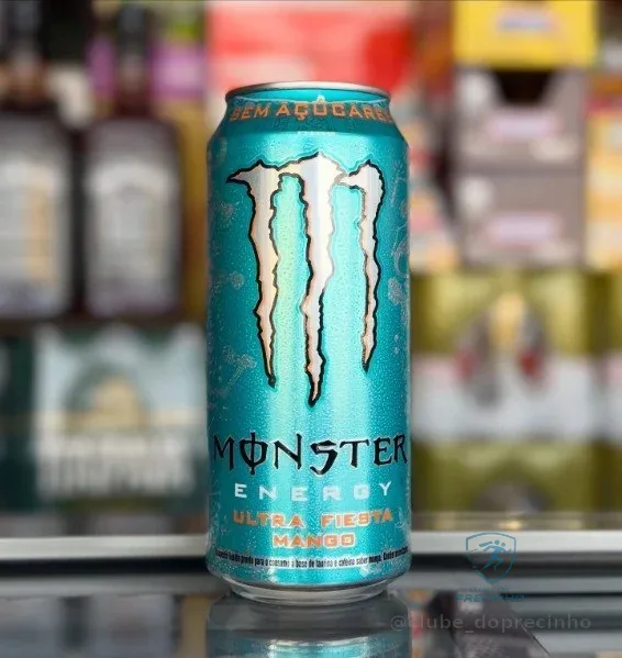 Pack de Monster Mango Loco Ultra Fiesta Zero Açúcar 473ml - Unidade 6 unidades