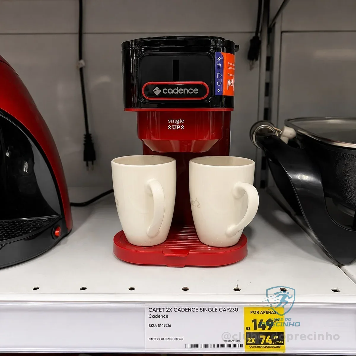 🔥 PARCELADO! Cafeteira Cadence Single Up, 220V, CAF230