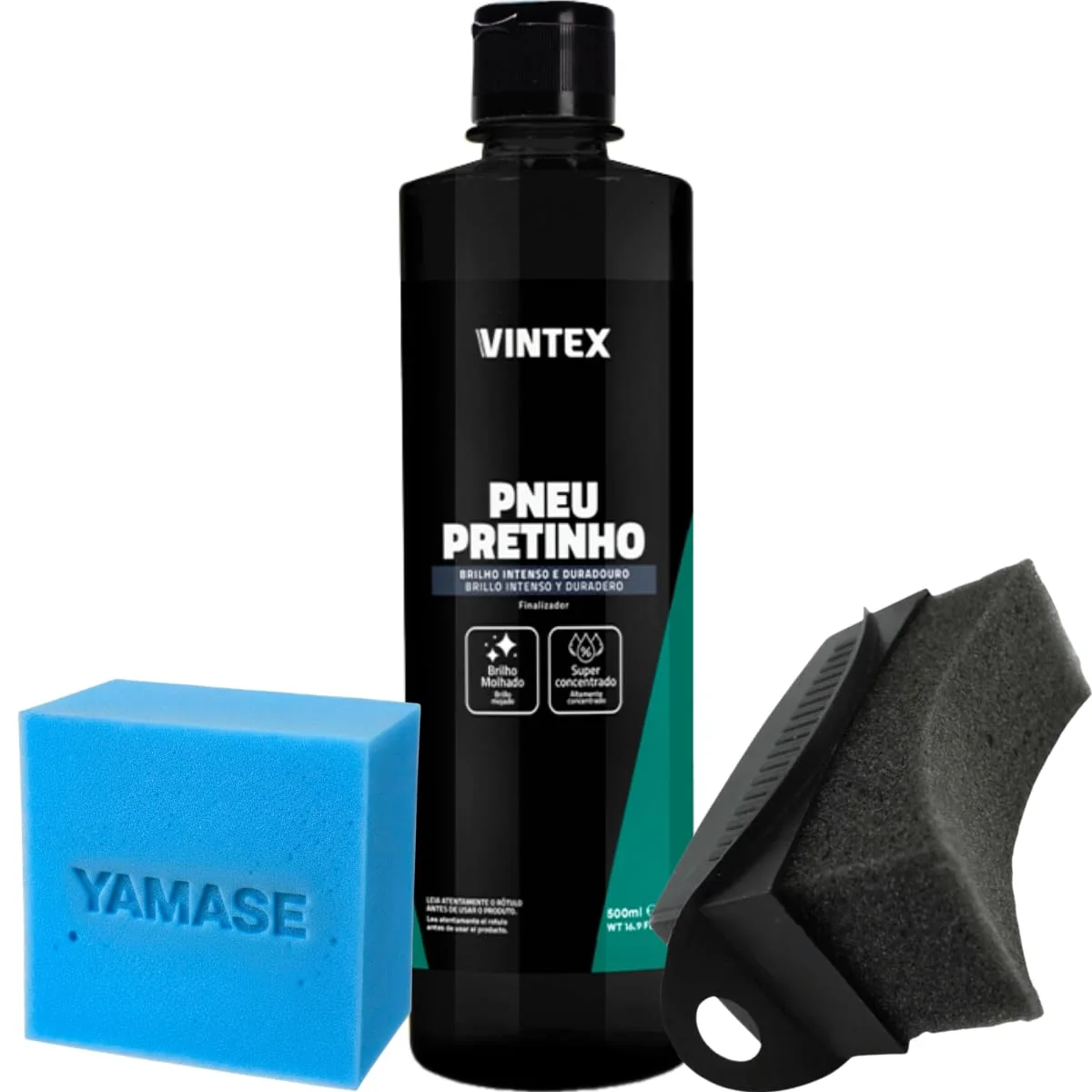 Kit Pneu Pretinho 500ML Vonixx - Aplicador Pretinho