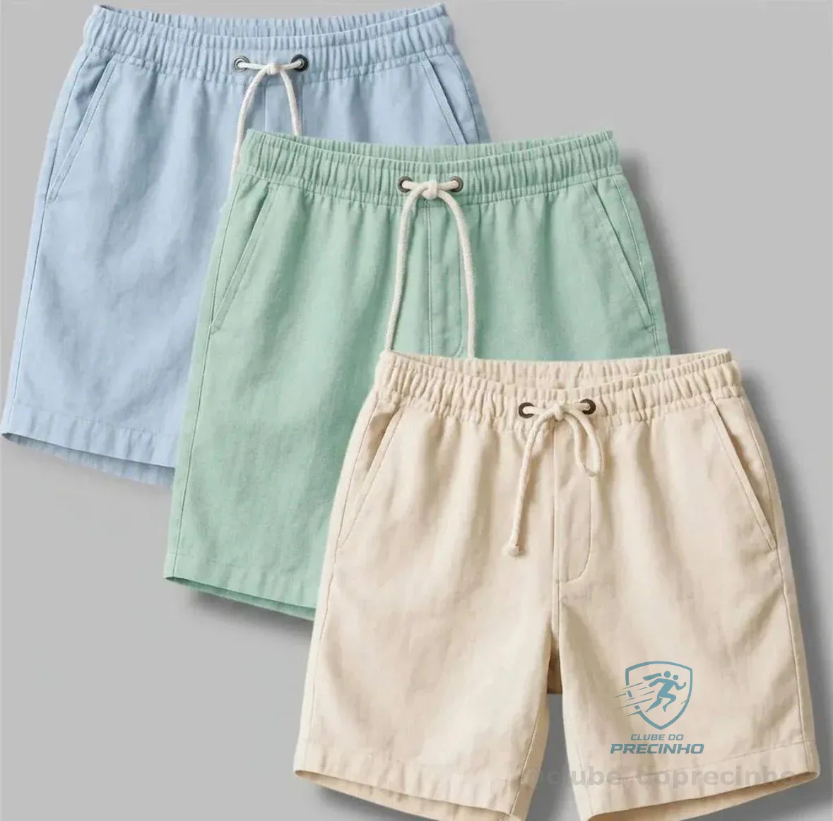 Kit 3 Shorts Masculino Bermuda Linho Verão Mercado Livre