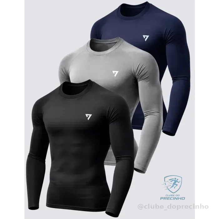 Kit 3 Camisetas Térmicas Masculinas UV50 Mercado Livre