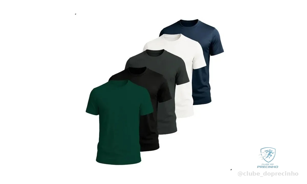 Kit 5 Camisetas Básica Masculina Dry Fit Esporte Treino Lisa Mercado Livre