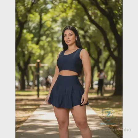 Conjunto Short Saia Top Com Bolso Academia Suplex Feminino Mercado Livre