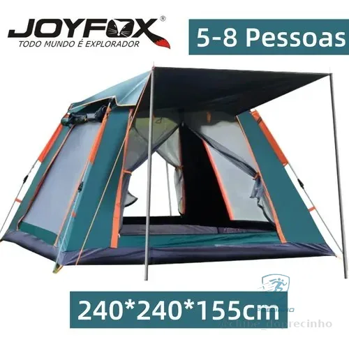 Barraca Automática Joyfox Camping 5-8 Pessoas Impermeável Upf 50+ Verde Verde-musgo