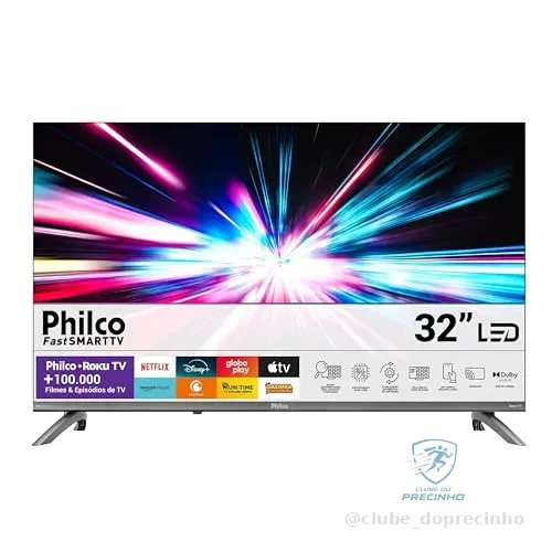 Smart TV 32" Philco Roku TV Dolby Áudio HDR10 P32CRB