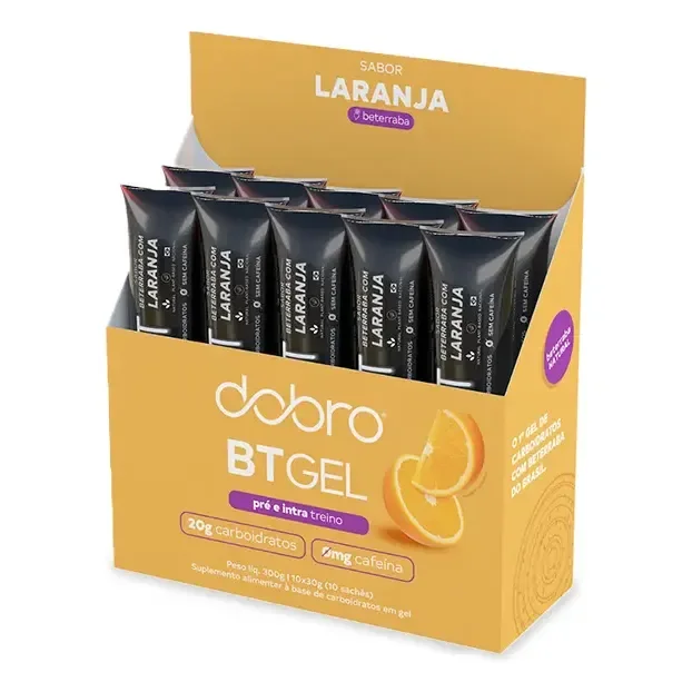 Dobro Bt Gel De Carboidrato - 10 Unidades De 30 Gramas Cada Sabor Beterraba Com Laranja