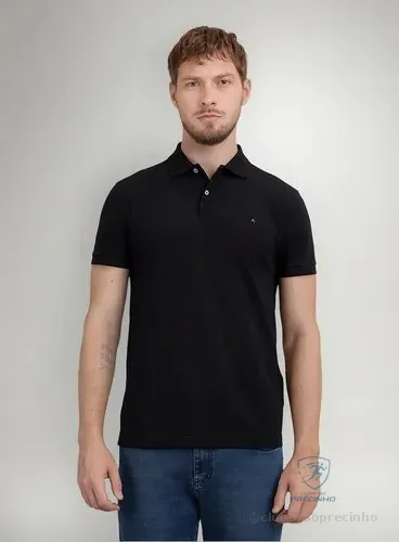 Camiseta Polo Aramis Masculina Basic Piquet Preta