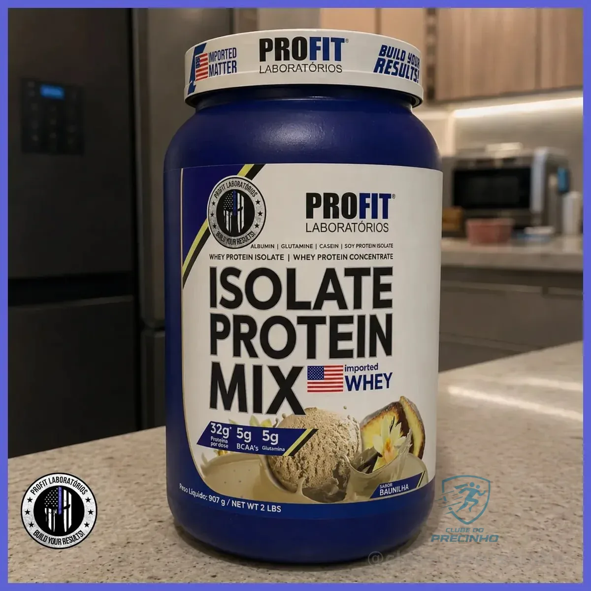 Isolate Protein Mix Whey Isolado Bcaa Glutamina Profit Labs Mercado Livre