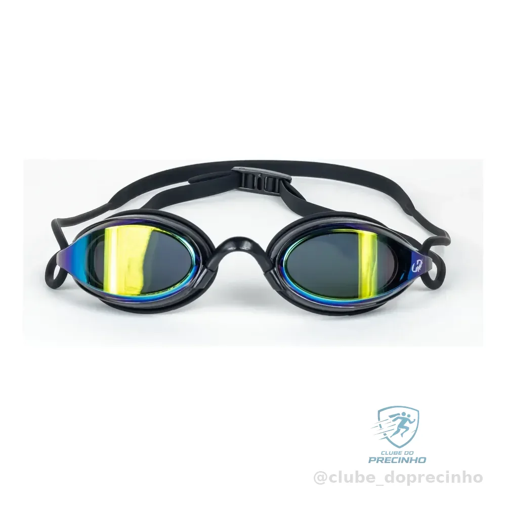 Óculos Aquatech Mirror Para Pisicina Natação Hammerhead Dourado/preto