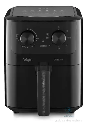 Fritadeira Elétrica Air Fryer Quad Fry Elgin 4,2 L, 1400w Preto 220v