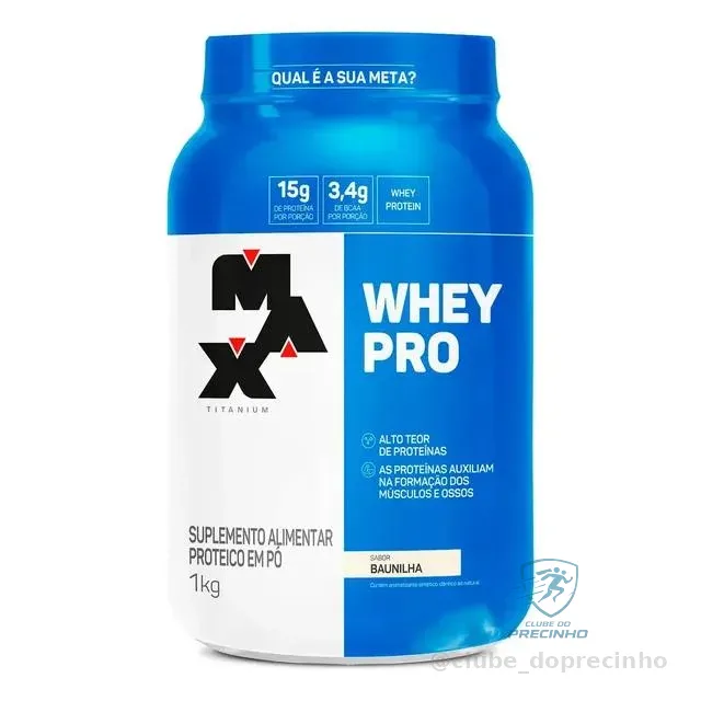 Whey Pro Max Titanium Protein Pro 1kg Baunilha com BCAA Mercado Livre
