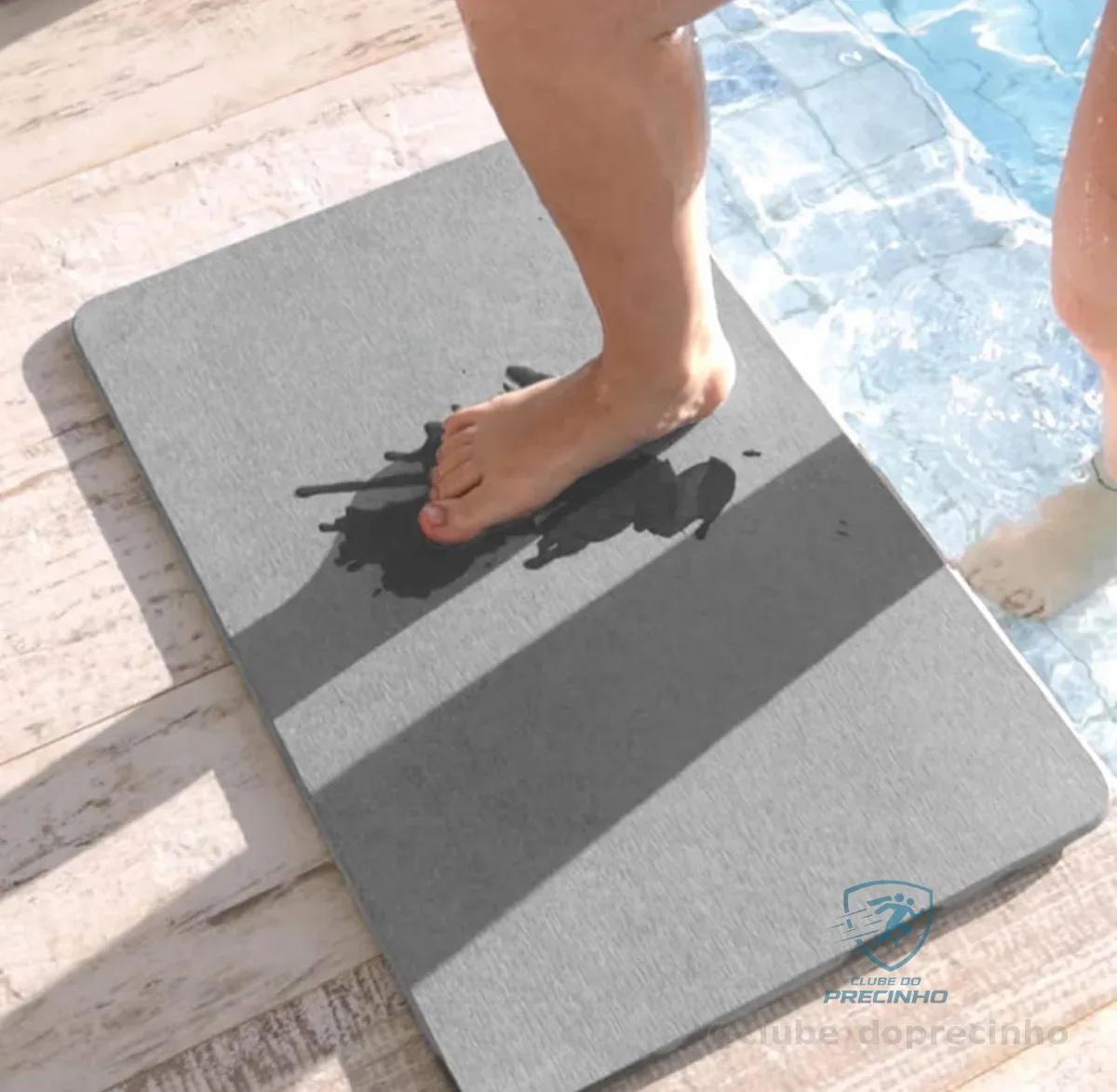 LYOR - Tapete de Pedra Diatomita para Banheiro Cinza 60cm x 39cm