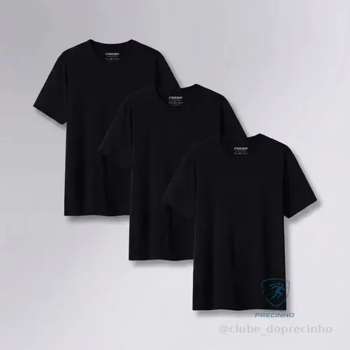 🔥 PARCELADO! Kit 3 Camisetas  Light T-shirt Insider Preto G