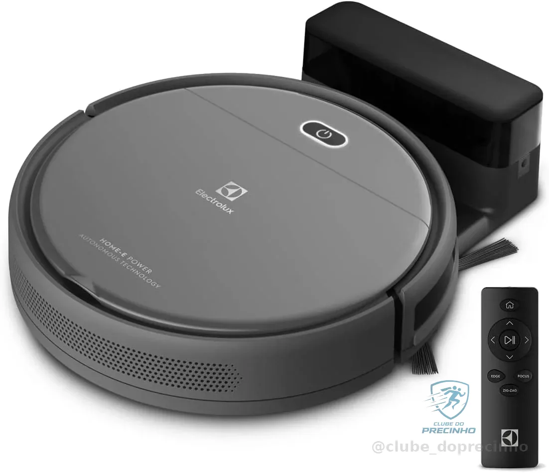 🔥 PARCELADO! Aspirador de po robo Electrolux 2h20min controle remoto base carregamento bateria longa duração automatico varre aspira passa pano ERB30 bivolt preto sensor antiqueda