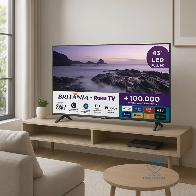 Smart TV 43" Britânia B43KRA Full HD Roku TV
