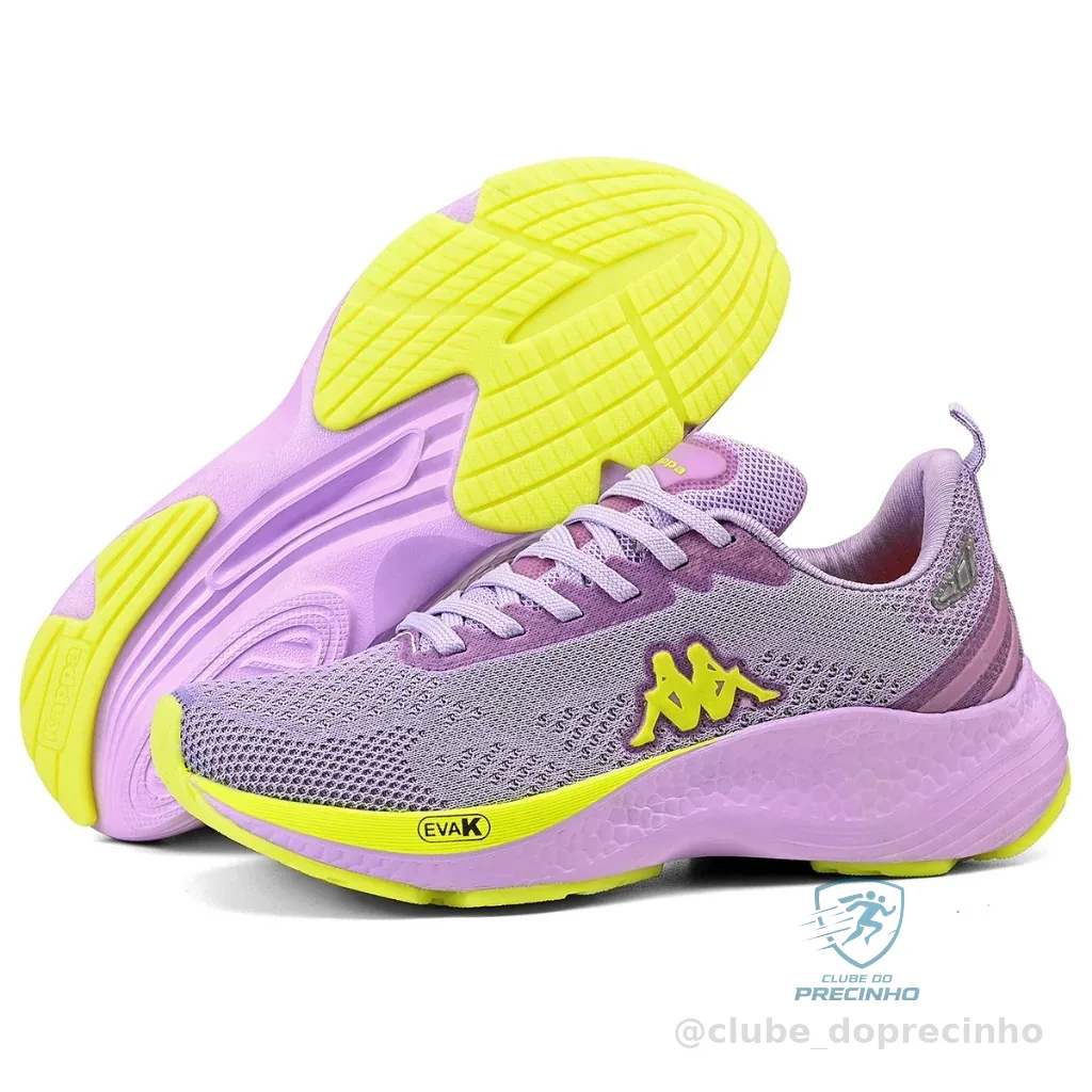 Tênis Feminino Kappa Pulse Originial Casual Confortável Macio Shopee