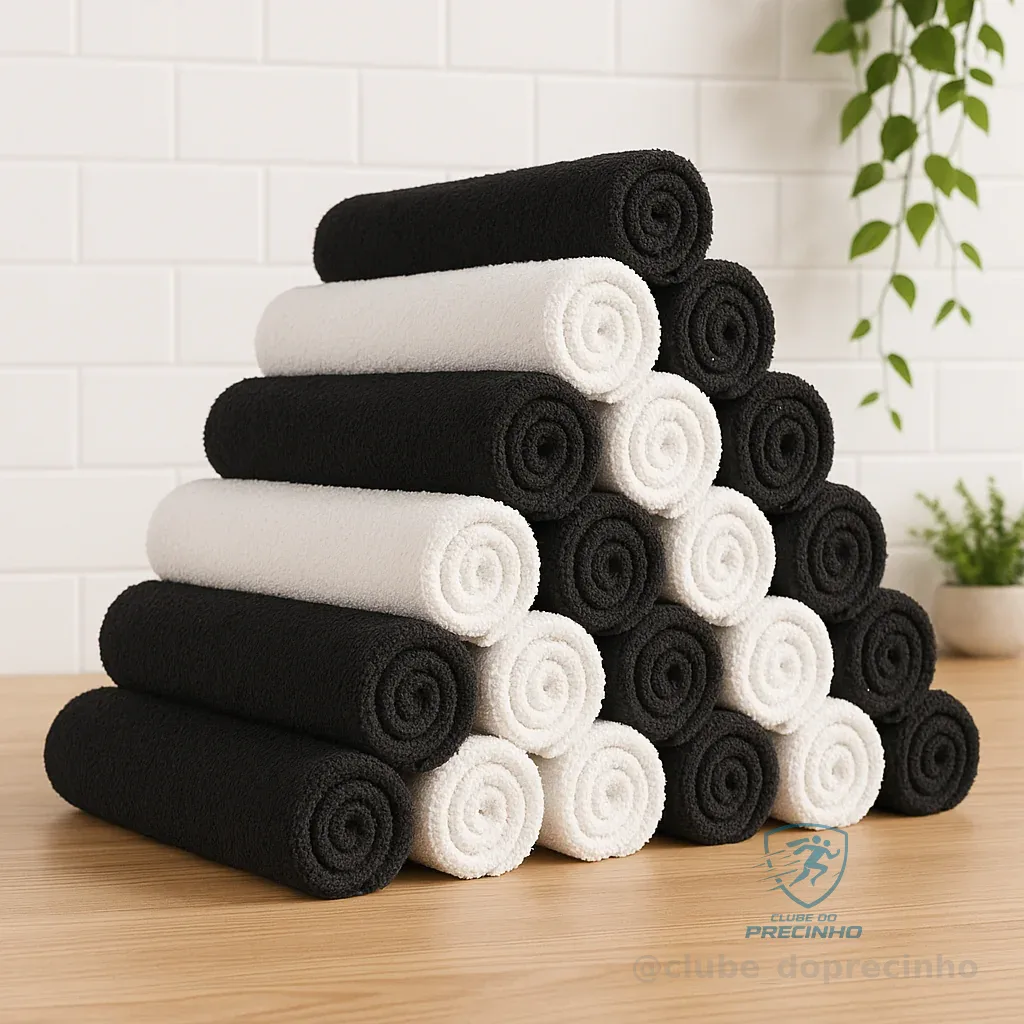 Kit 5pçs Toalha para Salão de Beleza 45x62cm 100% Algodão Coleção Clean Shopee