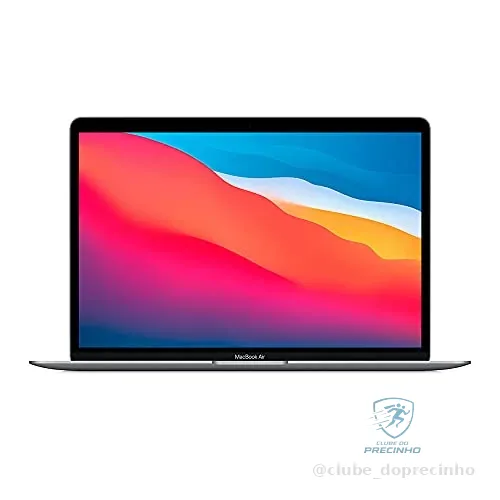 Apple notebook MacBook Air (de 13 polegadas, Processador M1 da Apple com CPU 8‑core e GPU 7‑core, 8 GB RAM, 256 GB) - Cinza espacial (Recondicionado)