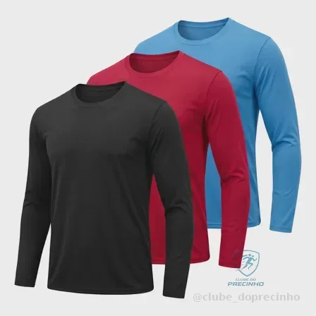 Kit 3 Camisetas Térmica Academia Treino Uv Fit Segunda Pele Mercado Livre