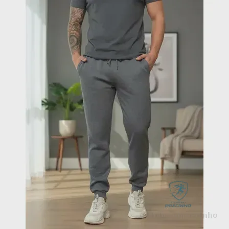 Calça Moletom Masculino Jogger Conforto Inverno Slim Bolso Mercado Livre